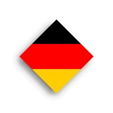 Rhombus vector flag of Germany Stock Illustration