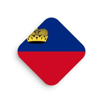 Rhombus vector flag of Liechtenstein Stock Illustration