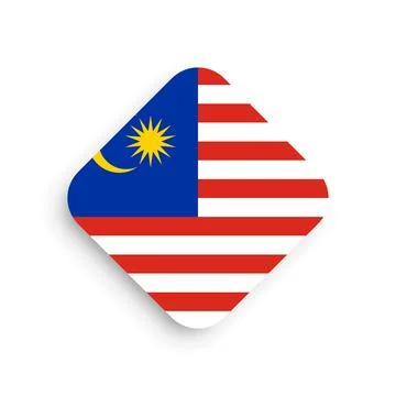 Rhombus vector flag of Malaysia Stock Illustration