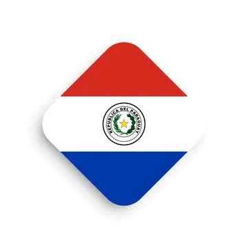 Rhombus vector flag of Paraguay Stockillustratie