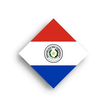 Rhombus vector flag of Paraguay 스톡 일러스트