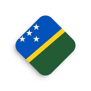 Rhombus vector flag of Solomon Islands Stock Illustration