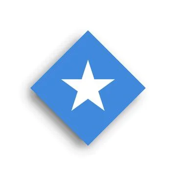 Rhombus vector flag of Somalia Stock Illustration