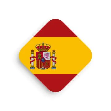 Rhombus vector flag of Spain Stock Illustration