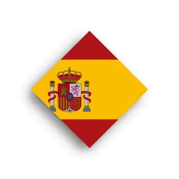 Rhombus vector flag of Spain Stock Illustration