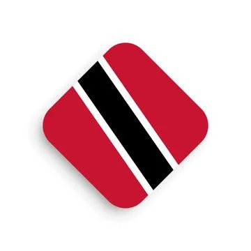 Rhombus vector flag of Trinidad and Tobago Stock Illustration