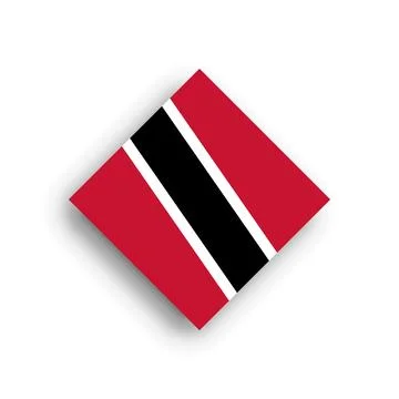 Rhombus vector flag of Trinidad and Tobago Stock Illustration