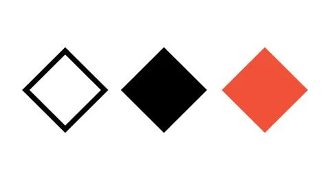 Rhombus vector icon shape, geometric modern rhombus logo Stock Illustration