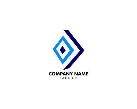 Rhombus vector logo design concept Stock Illustration