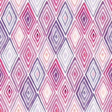 Rhombus watercolor pattern Stock Illustration