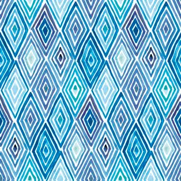 Rhombus watercolor pattern Stock Illustration