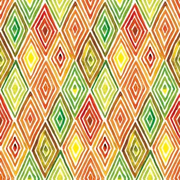 Rhombus watercolor pattern Stock Illustration
