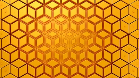 Rhombuses Form A Wave Stock Footage 124657620