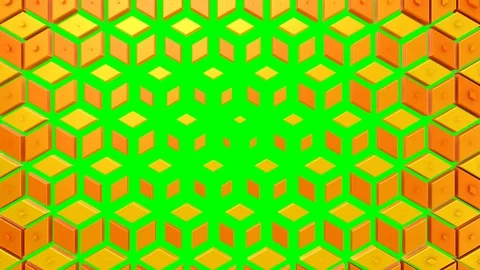 Rhombuses Form A Wave Stock Footage 124698560