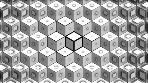 Rhombuses Form A Wave Stock Footage 124710898