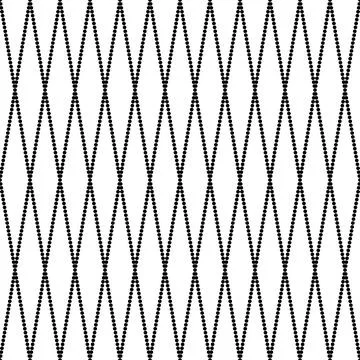 Rhombuses seamless pattern of circles lined up in diagonal lines, a design el Illustrazione stock