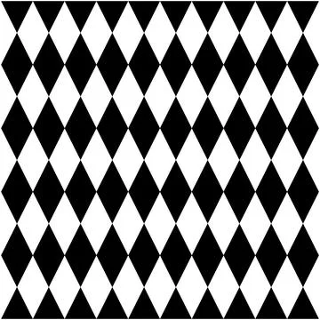 Rhompbuses black and white pattern. Simple rhombuses checkered pattern. Stock Illustration