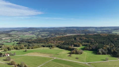 Rhön - Central German Uplands, drone point of view Stockbeeldmateriaal 289024914