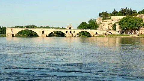 The Rhone in Avignon Stock Footage 109210863