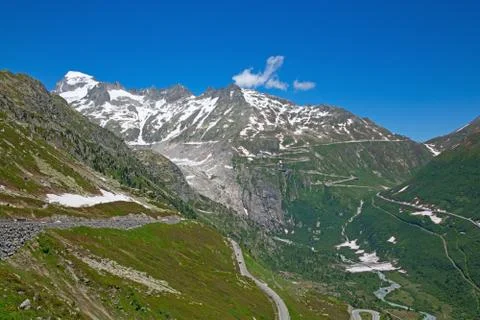 Rhone glacier 스톡 사진