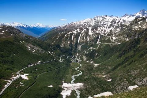 Rhone glacier Stock Photos