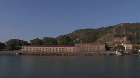 Rhone river, Bridge across the river Video stock 7736612