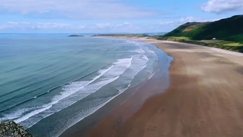 Rhossili Beach Stock Footage 288039061