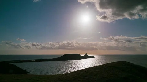Rhossili Worm's Head Stock-Footage 162963779