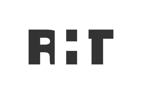 RHT logo design. Initial letter R H T bold font style for tech startups, co.. Stock Illustration