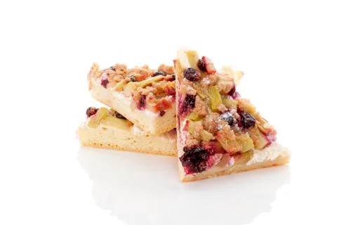 Rhubarb cake. Stock Photos