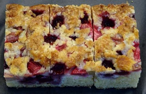 Rhubarb Cake Stock Photos