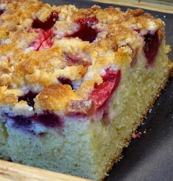 Rhubarb Cake Stock Photos