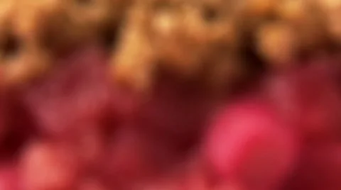 Rhubarb crumble Stock Footage 8572694