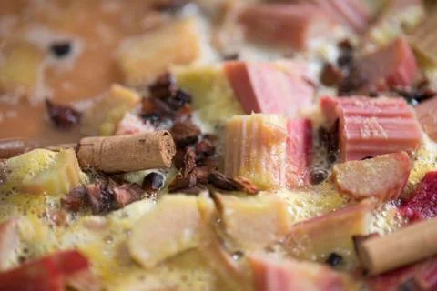 Rhubarb desert with cinnemon Фото