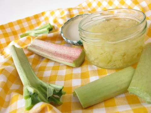 Rhubarb jam Stock Photos