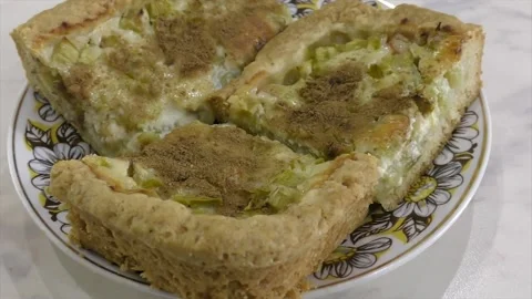 Rhubarb pie Stock Footage 141309023