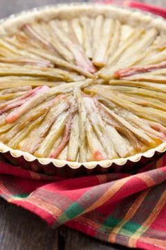 Rhubarb pie Stock Photos