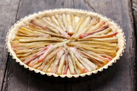 Rhubarb pie Stock Photos