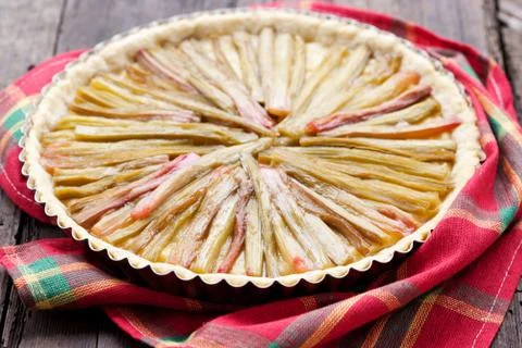 Rhubarb pie Stock Photos