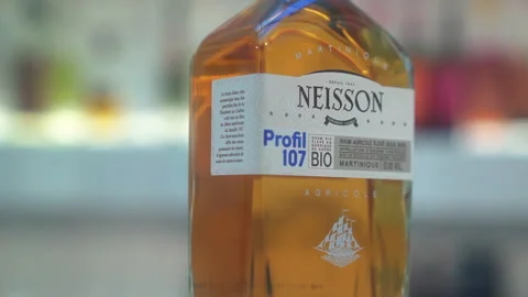 Rhum Neisson Turning Alcool Focus Stock Footage 164527902