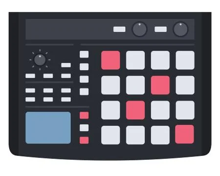 Rhythm computer electronic musical instrument Musician flat icon vector isolated Stock Illustration
