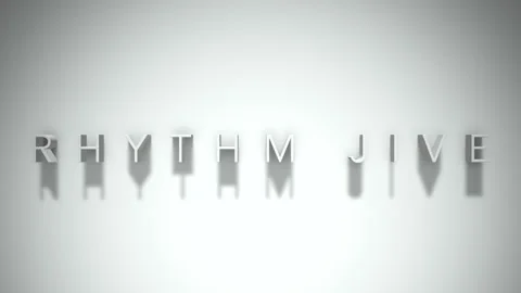 Rhythm jive 3D title animation with shadows on a white background Stock Footage 297217815