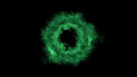 Rhythmic 3d render of an abstract green magic vortex with alpha channel for Stock Illustration