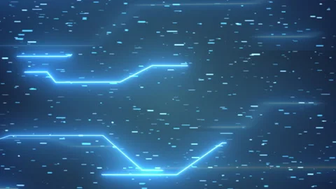 Rhythmic Data Motion on CPU Loop and Circuit Board Surfaces blue background Stock Footage 270521096