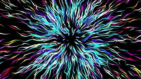 Rhythmic flower fireworks Stock Footage 143004644