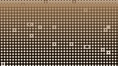 Rhythmic Grid with Rotating Stars Abstract Random Dots Background Stock Footage 302136022