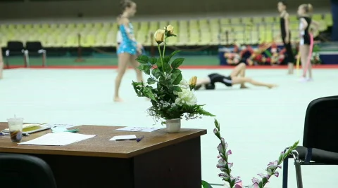 Rhythmic gymnastic 库存影片 706939