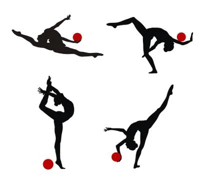 Rhythmic gymnastic Stock Illustration