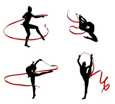 Rhythmic gymnastic Stock Illustration