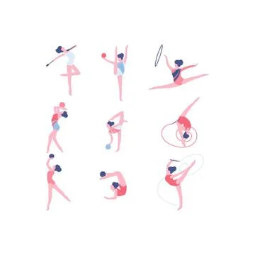 Rhythmic Gymnastics Illustrazione stock